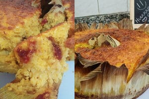 Bolo de Milho com coco e goiabada